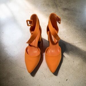 Elegant Orange Women's Heels